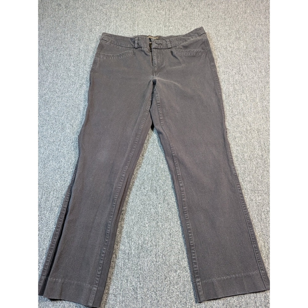 Banana Republic Sloan Pants Womens 4 Charcoal Gray Stretch Crop Trousers